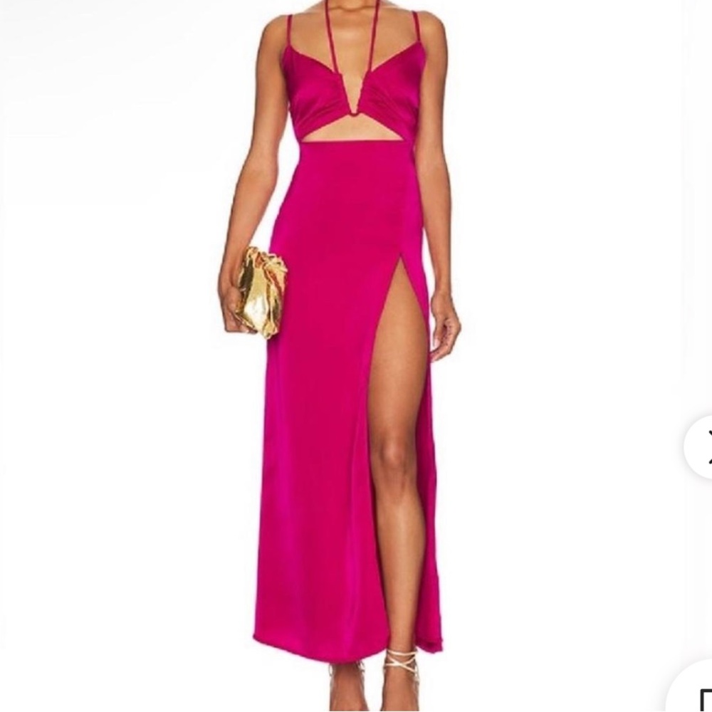 NEW Superdown Jayda Maxi Dress in Magenta Pink
